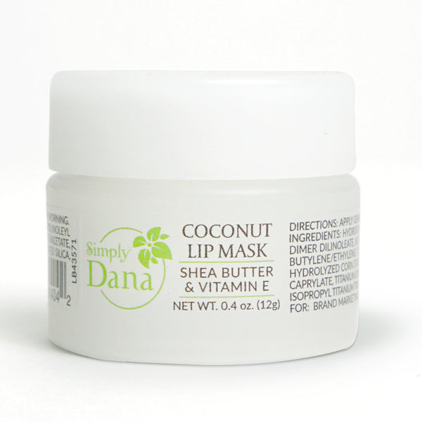 A jar of coconut lip mask by Simply Dana