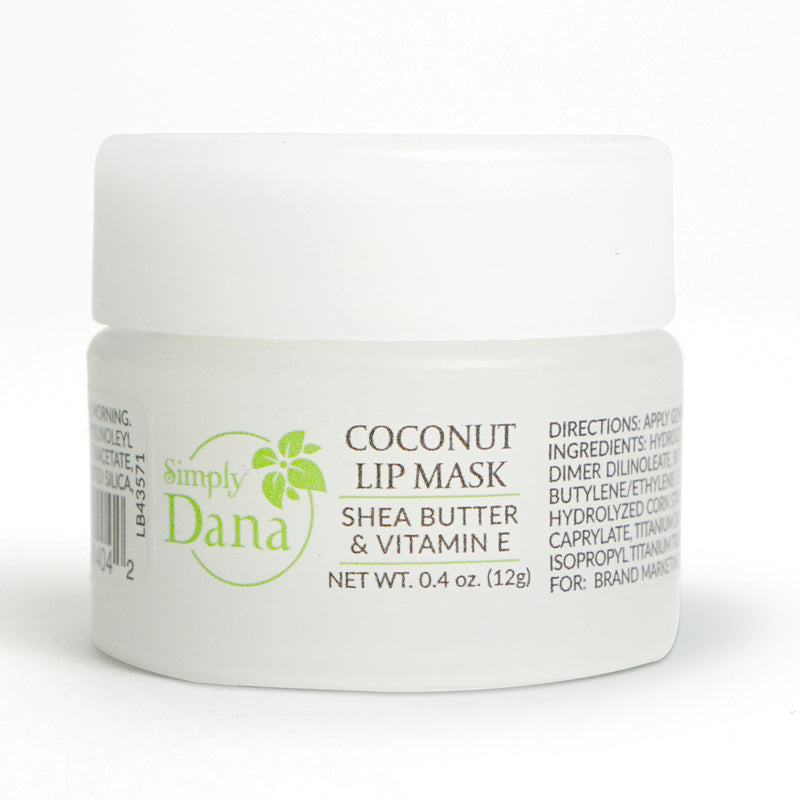 A jar of coconut lip mask by Simply Dana