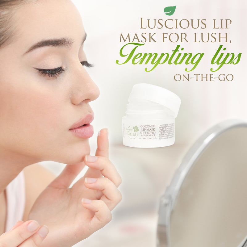 Simply Dana Coconut Lip Mask, Rejuvenate and Revitalize Dry Lips, 0.4 oz (12g)